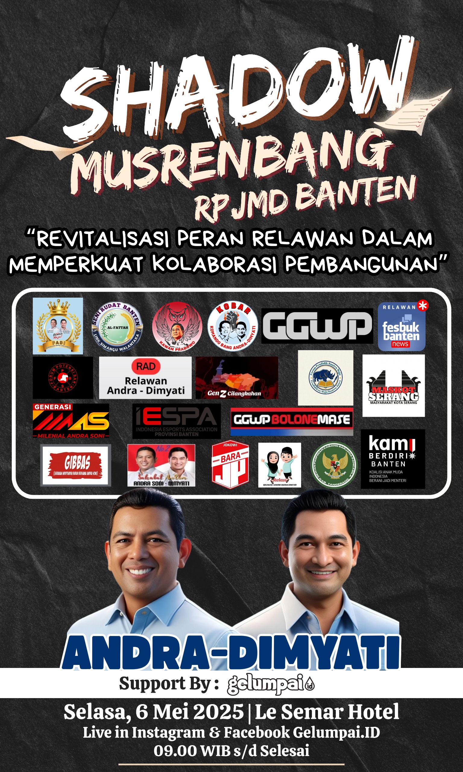 Besok, Relawan AnDim Gelar RPJMD